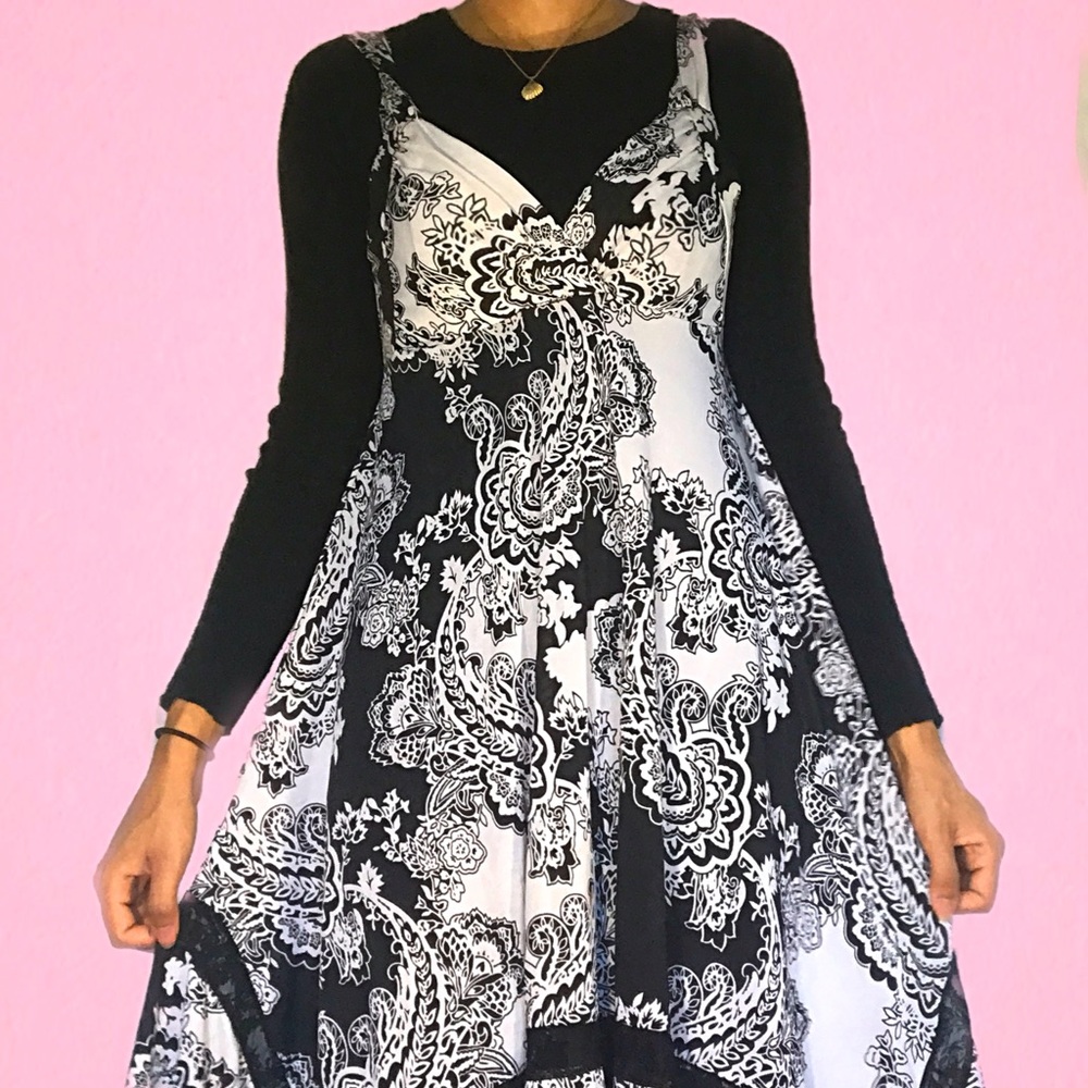 Black and white dress